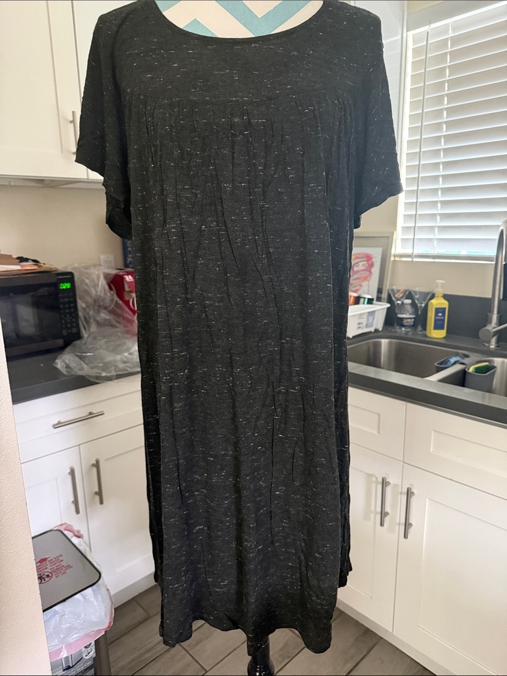 Anthropologie Dolan Casual Black Short-Sleeve Women's Dress size L
